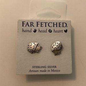 Hedgehog earrings sterling silver